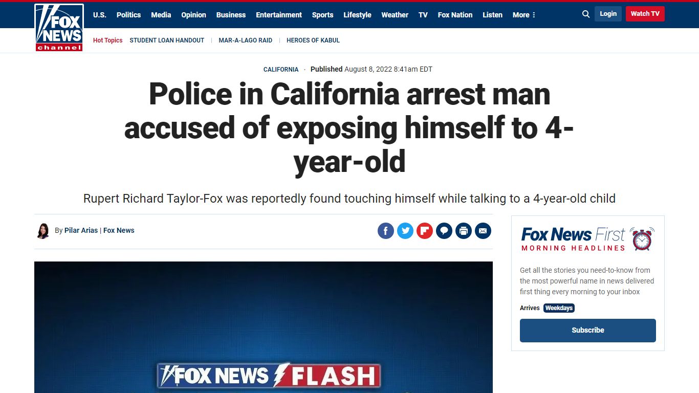 Police in California arrest man accused of exposing himself to 4-year ...